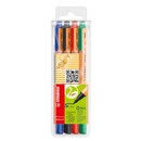 Stabilo Greenpoint fineliner 0,8mm assorted colours - pocket of 4 colours