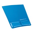 Fellowes 9182201 Health-V Chrystal mousepad wrist rest gel blue