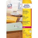 Self-adhesive clear Labels L4772-25 Avery Zweckform, 99,1x42,3 mm, 300/pack