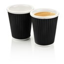 Cep Break soft touch porcelain cup 18cl black - set of 2