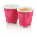 Cep Break soft touch porcelain cup 18cl pink - set of 2