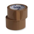 Lyreco PP packaging tape silent 75 mm x 66 m brown - pack of 6