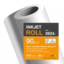 Clairefontaine InkJet Plotter Paper 610 mmx45 m 90 g/m2, (2624C)