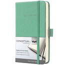 Sigel Conceptum Notebook A6 Lined, 194 Pages with Page Numbers, Green