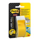 Post-it Super Sticky Label Roll, 25.4 mm x 10m, Yellow (2650- YELLOW)