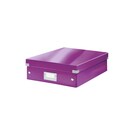 Leitz WOW 6058 Click & Store box for A4 purple