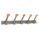 Alba PMV5 coat rack 5 hook wood/metal