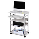 Durable System computer trolley with 4 shelves 75x95-115x53,4 cm