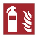 Fire Safety Sign, Fire Extinguisher, photoluminescent, 200 x 200 mm, red/white