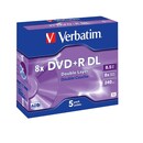 Verbatim DVD+R 8.5GB 1-8x speed double layer (DL) jewel case - pack of 5