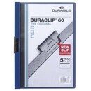 Durable 2209 Duraclip clip folder A4 PVC 60 pages dark blue