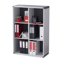 PAPERFLOW BOOKCASE 6 COMPARTMENTS GREY / CHARCOAL GREY