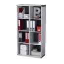 PAPERFLOW BOOKCASE 8 COMPARTMENTS GREY / CHARCOAL GREY