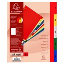 Exacompta dividers in PP A4+ 1-5 tabs assorted colours