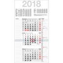 Dreimonatskalender 2018 Bühner M3KPN, 3 Monate / 1 Seite, 30x56cm