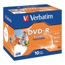 DVD-R Verbatim 43521, 4,7GB, Schreibgeschwindigkeit: 16x, Jewel Case, 10 Stück