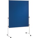 Moderationswand Franken ECO-UMTF03R, Maße: 150 x 120cm, Filz, mit Rollen, blau