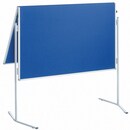 Moderationswand Franken ECO-UMTFG03R, Maße: 150 x 120cm, Filz, mit Rollen, blau