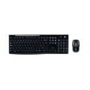 Tastatur-Set Logitech MK270, mit Maus, kabellos, schwarz