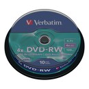 DVD-RW Verbatim 43552, 4,7GB, Schreibgeschwindigkeit: 4x, Spindel, 10 Stück