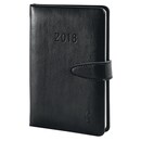 Buchkalender 2018 Chronoplan 50828, 1 Woche / 2 Seiten, 9,5 x 14,5cm, schwarz