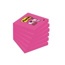 Haftnotizen 3M Post-it 6546SSPNK, 76x76mm, 90 Blatt, 6 Blöcke, pink