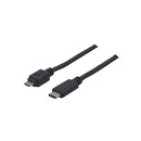 USB 2.0-Kabel CUC 150301, Typ C / Micro, 3m Kabel, schwarz