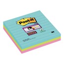 Haftnotizen Post-it Super Sticky 675-SS3, 101 x 101 mm, lin, 3 x 90 Blatt, Miami