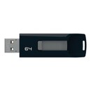 USB-Stick Emtec C450 Click, Speicherkapazität: 64GB, USB 2.0, schwarz/grau