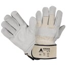 Handschuhe Hase Verden, Leder Größe 10, grau/beige, 1 Paar