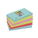 Haftnotizen Post-it Super Sticky 656-6SS, 76 x 127 mm, 6 x 90 Blatt, Miami