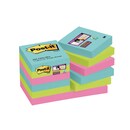 Haftnotizen Post-it Super Sticky 622-6SS, 48 x 48 mm, 12 x 90 Blatt, Miami