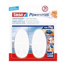 TESA POWERSTRIPS LARGE OVAL WHITE - PACK OF 2